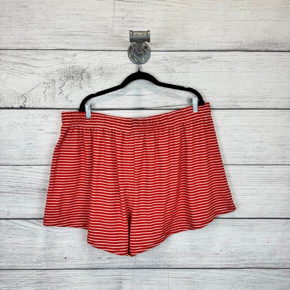 Cider Plus Size Red & White Striped 2 Piece Terry Short Set Size 4XL - Picture 10 of 12